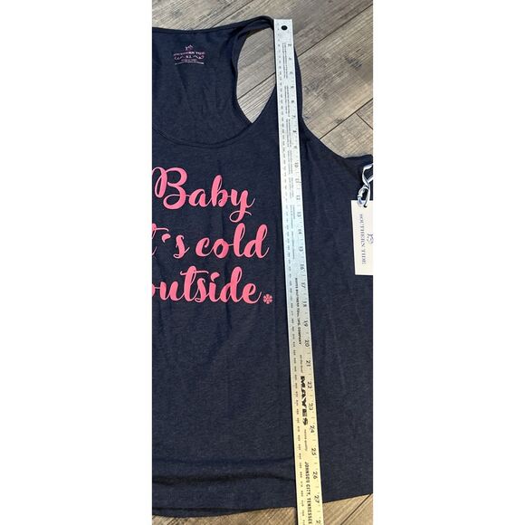 Southern Tide Women's Baby It's Cold Outside Blue Punk Soft Tank Top XL NWT - Picture 3 of 8